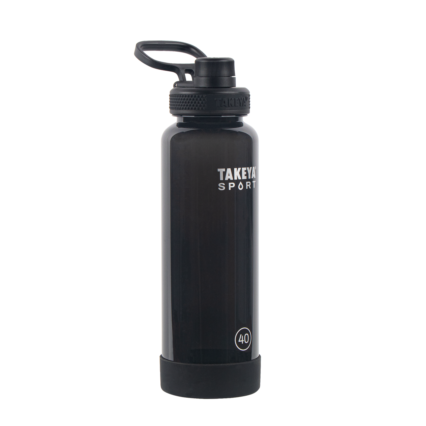 tritan-sport-water-bottle-with-spout-lid-q9 52023-TKS-Tritan-Spout-40-GrandSlamBlack-frontangle.png