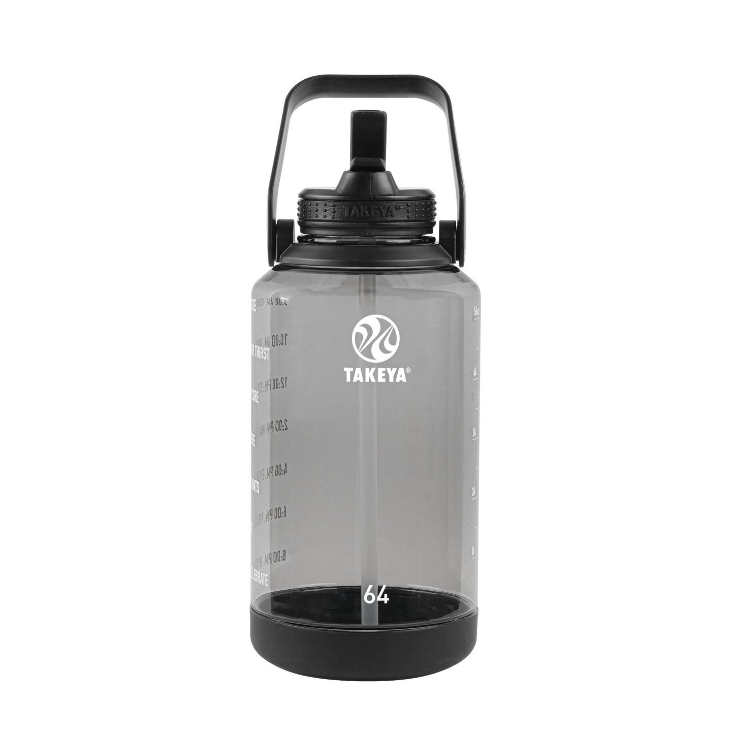 tritan-motivational-water-bottle-with-straw-lid-y0 54145-Tritan-Straw-Motivational-64-StormyBlack-front.png
